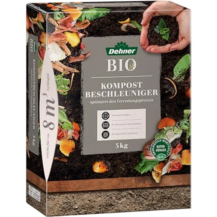 Dehner Bio Kompostbeschleuniger, organisch-mineralischer Naturdünger, 5 kg für ca. 8 qm Grüngut, ökologisch wertvoll