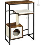 FEANDREA Kratzbaum, Katzenbaum, 2-in-1-Möbel, vintagebraun PCT112X01