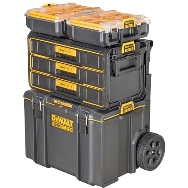 Dewalt Tough System 2.0 Modul mit 3 Schubfächern, schlagfest aus ABS, 25 l Volumen, kompatibel mit ToughSystem 1.0 und 2.0 – Bild 4