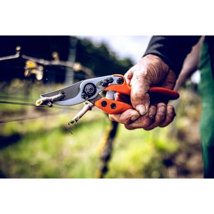 Original LÖWE 11 Profi Gartenschere Bypass Schere 11 107 mit antihaftbeschichteten Stahlklingen - leichte und scharfe Baumschere zweischneidig ideal für präzisen Schnitt an Blumen Zweige Obstbaum – Bild 5