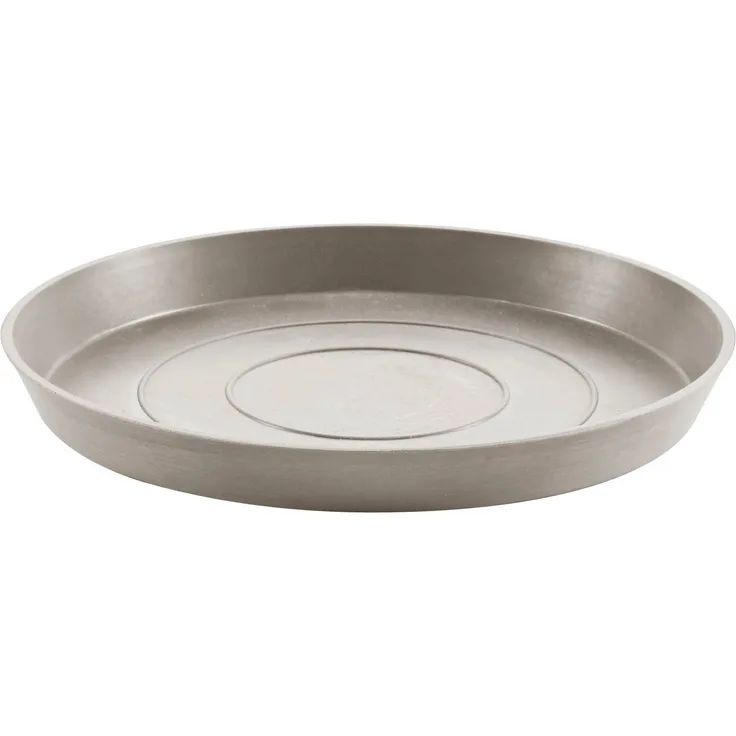 ECOPOTS Blumentopfuntersetzer ROUND SAUCER Taupe, aus Recyclingkunststoff, bruchsicher und frostsicher
