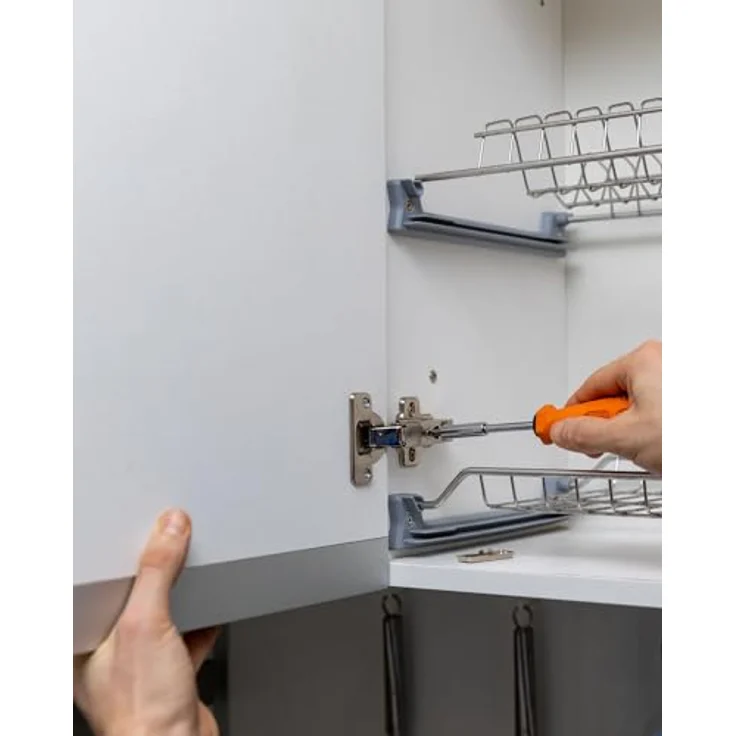 HÄFELE Kurzarmscharnier für dünne Drehtüren, Türscharnier ohne Schließautomatik, 95° Öffnungswinkel, vernickelt, Ø 26 mm – Bild 5
