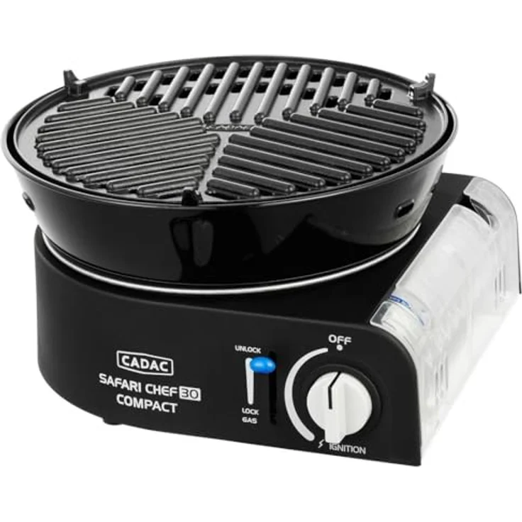 Cadac Safari Chef 30 Compact Lite Gasgrill leichtgewichtiger Campinggrill ø 30 cm 6525L1-20-UN – Bild 2