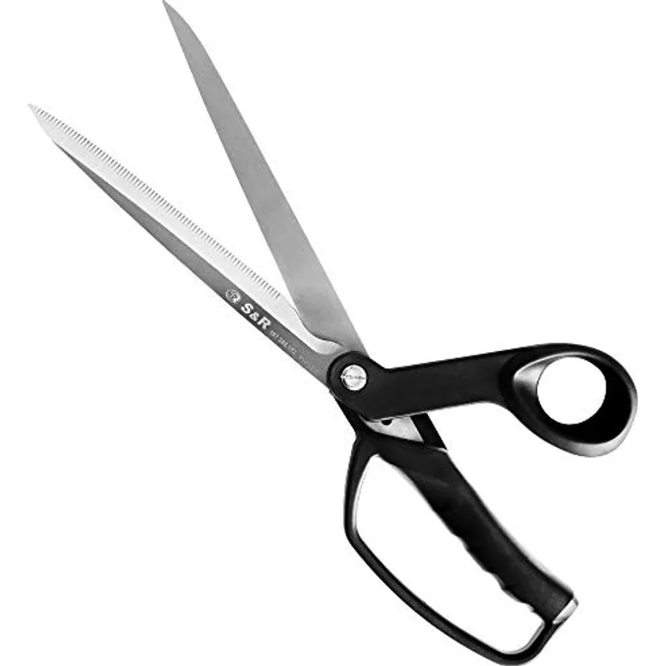 S&R Profi Schneiderschere 288 mm mit KLINGE 152mm (6') Stoffschere Textilschere mit Seilschneider, Nähschere, Universalschere, Edelstahl HRC 54