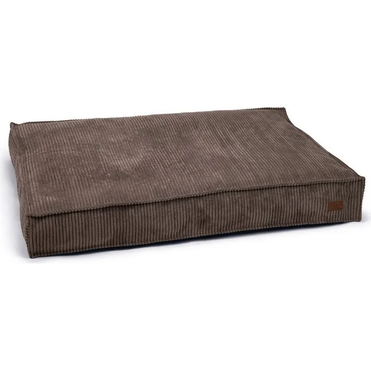 Designed By Lotte Tierkissen Hundekissen Ribbed braun, Polyester, mit Flockenfüllung, abnehmbarer Bezug, rutschfester Boden
