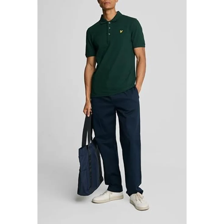 Lyle & Scott Poloshirt Basic Herren, Pique Baumwolle, Vintage-Kollektion, 3-Knopfleiste, klassischer Adler-Logo – Bild 6