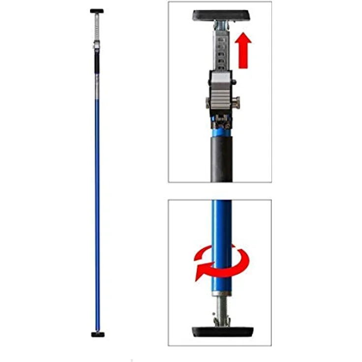 ALLEGRA AB175 Deckenstütze Profi Einhandstütze bis 60kg Baustütze Höhe 175cm Teleskopstütze Montagestütze (Blau) – Bild 1