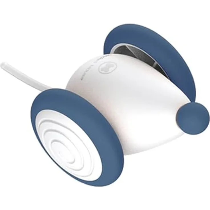INF Elektrische Katzenspielzeug-Spielmaus mit Leuchtschwanz, interaktive Spielzeugmaus mit USB-Kabel und intelligentem Schlafmodus