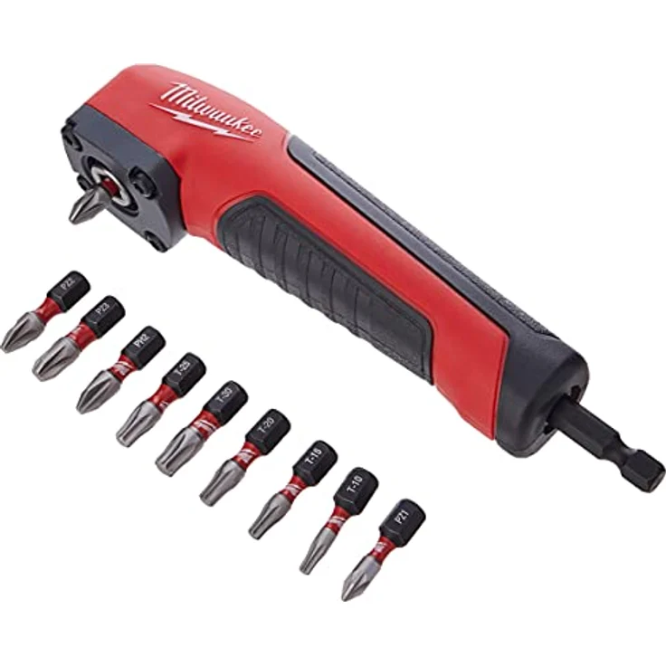 Milwaukee 4932471274 Shockwave Impact Duty Winkelaufsatz 11-teilig, Rot, 90° für Schlagschrauber und Bohrschrauber, 25 mm Höhe – Bild 2