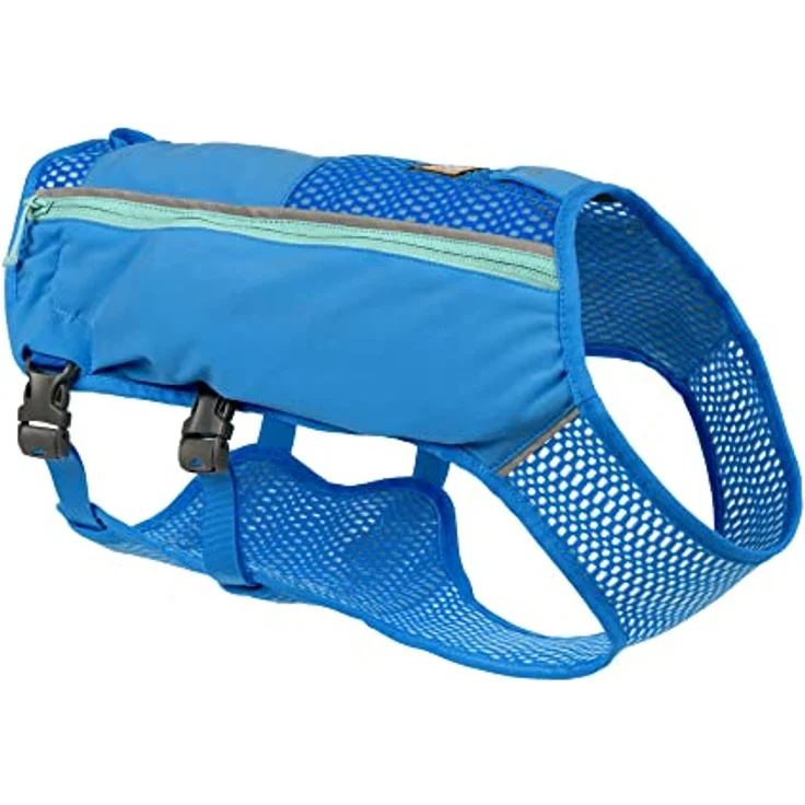 RUFFWEAR Trail Runner Running Weste Blue Pool S, Laufweste für Hunde mit verstellbarem Rucksack-Design – Bild 1