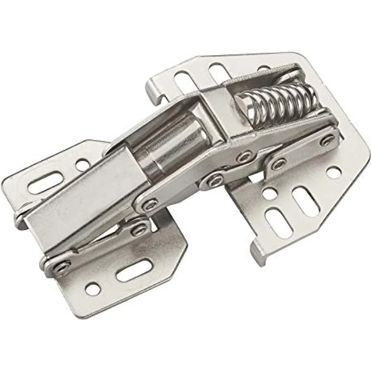SOTECH JUNKER Aufschraubscharniere 90° mit Montageanschlag, vernickelt, verstellbare Stahl-Möbelscharnieren, 6er Pack – Bild 2