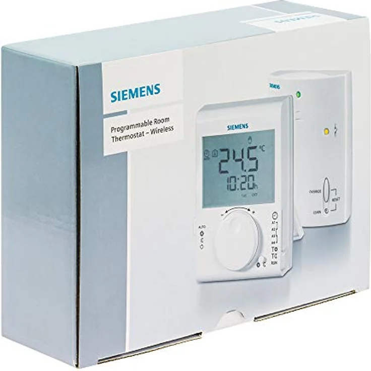Siemens RDJ100RF/SET Raumthermostat Funk, programmierbar mit LCD-Anzeige und Tageszeitprogramm, batteriebetrieben – Bild 2