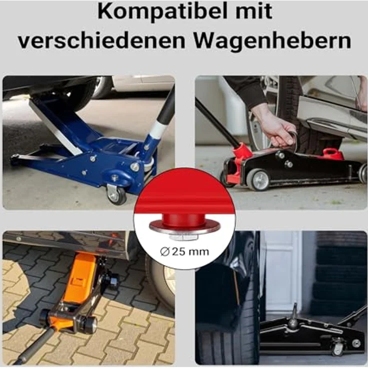 Wiltec Achstraverse Wagenheberbrücke 2000kg Querträger für Wagenheber mit Gummiauflagen, höhenverstellbar, schwarz – Bild 6