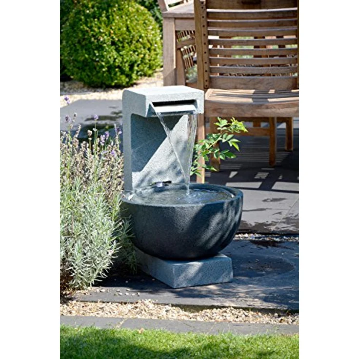 dobar Großer Design-Gartenbrunnen mit runder Schale 52 cm x 44 cm x 65 cm – Bild 9