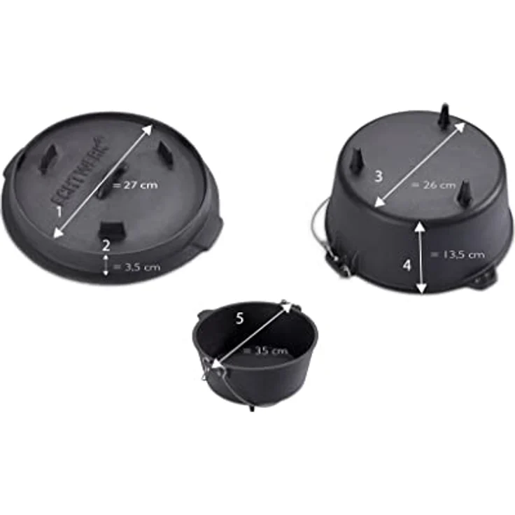 Echtwerk Gusseisen Dutch Oven 8 Liter Feuertopf – Bild 12