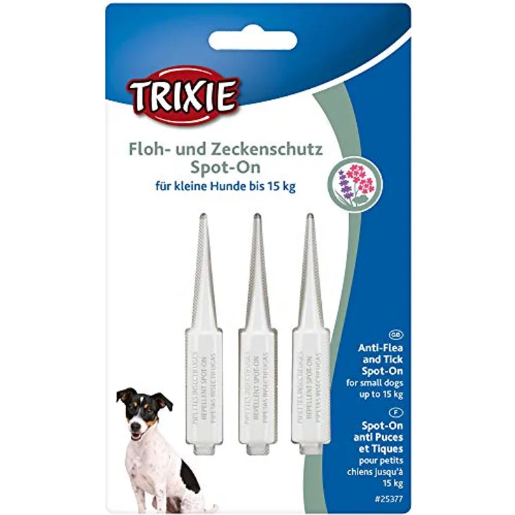 Trixie Floh- und Zeckenschutz Spot-On, Hund Hunde bis 15 kg - Sie erhalten 1 Packung/en; Packungsinhalt 4,5 ml