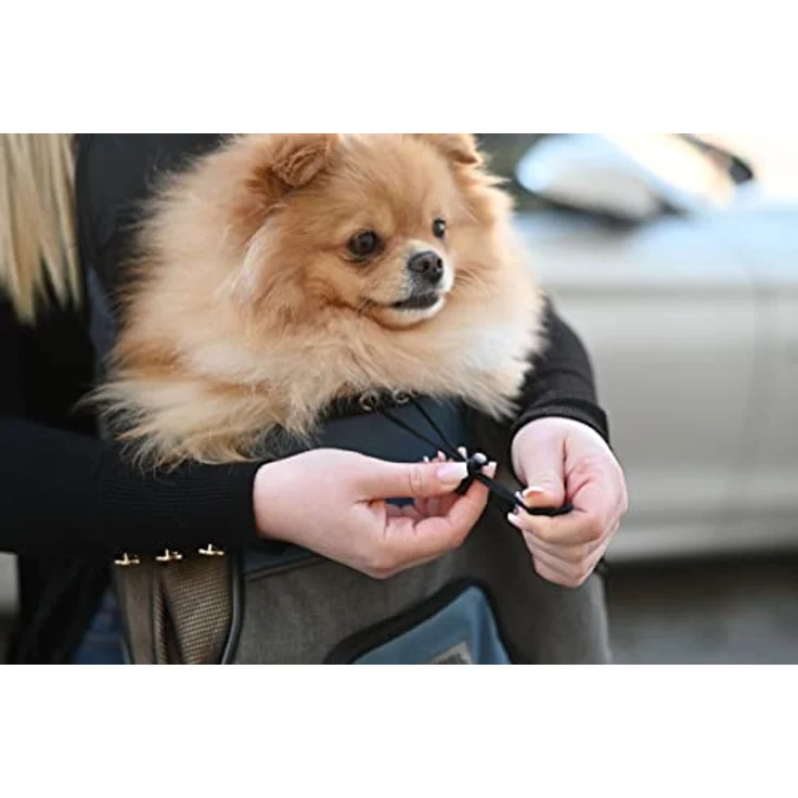 Fronttragetasche Vacation 31x24x38cm, grau/blau – Bild 4