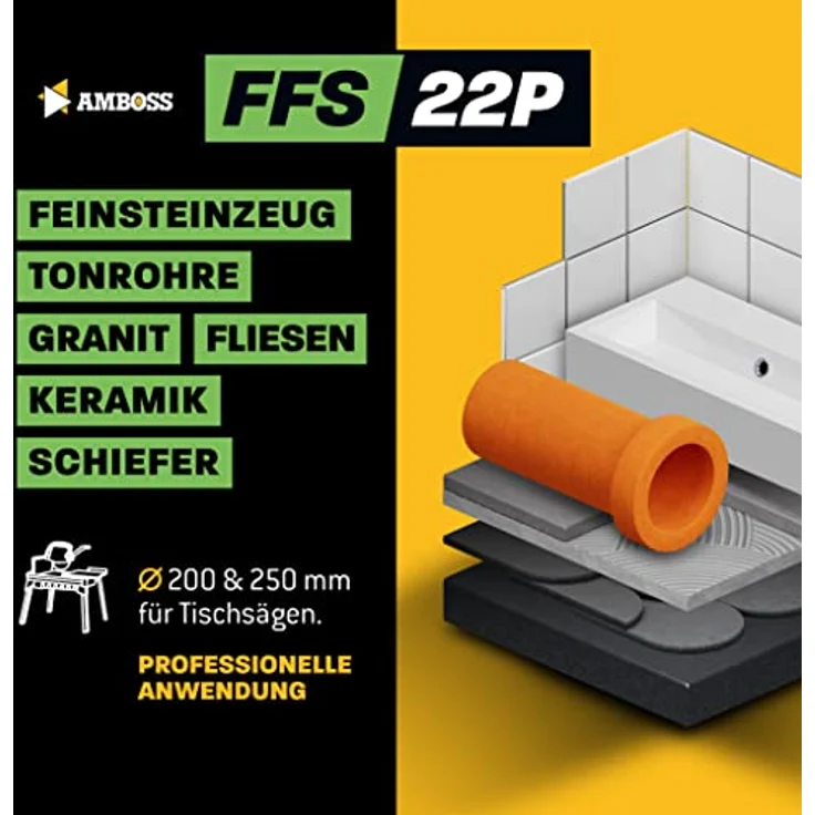 Amboss FFS 22P Diamant Trennscheibe 200 x 1.9 x 25.4 – Bild 5