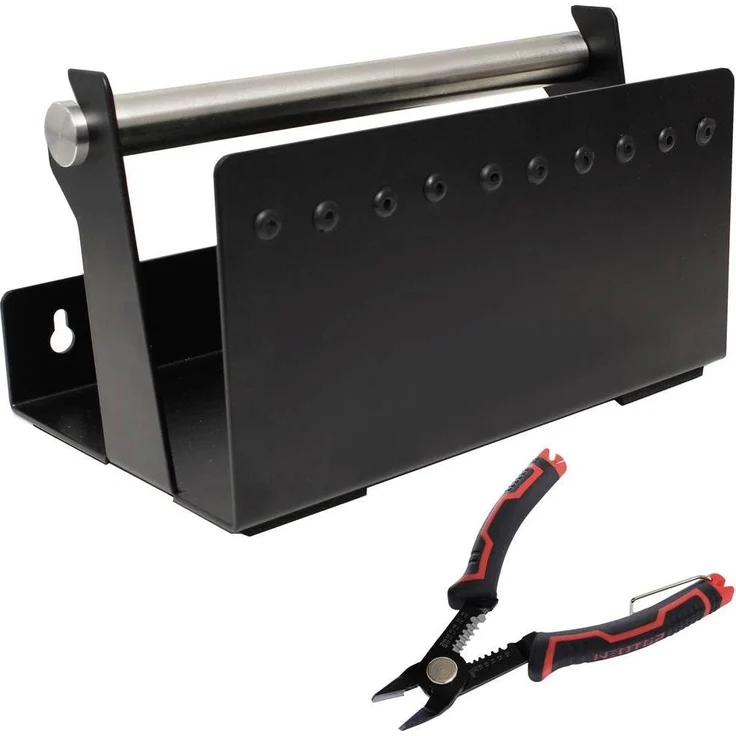 Quadrios Set Kabelabroller Schwarz 20 x 12 cm mit Schneidezange 23CA259 Quadrios 2 Teile (200 mm) – Bild 1