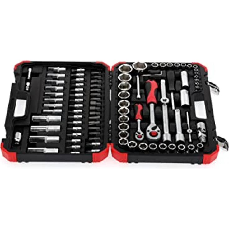 Gedore Bit- und Steckschlüsselset red, 94-teilig, 1/4" + 1/2" mit 2K-Umschaltknarre und umfassendem Zubehör – Bild 4