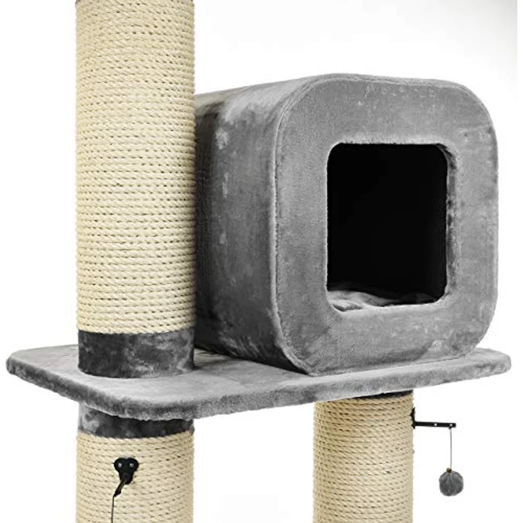 Canadian Cat Company Kratzbaum Kingston, sehr robust, Ø 20cm Kratzstamm, Grau, ca. 115 x 80 x 153 cm – Bild 4