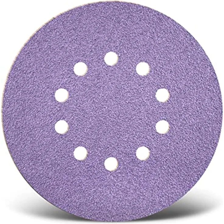 MENZER Purple HD Klett-Schleifscheiben, 225 mm, 10-Loch, Keramik-Mix, für Trockenbauschleifer, K60, 5 Stk. – Bild 1