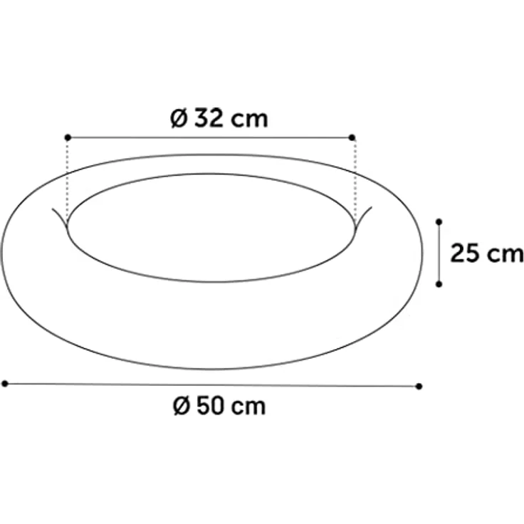 Flamingo Korb Krems Rund, Plüsch mit Polyesterfaserfüllung, rosa, 50x50x18 cm – Bild 4