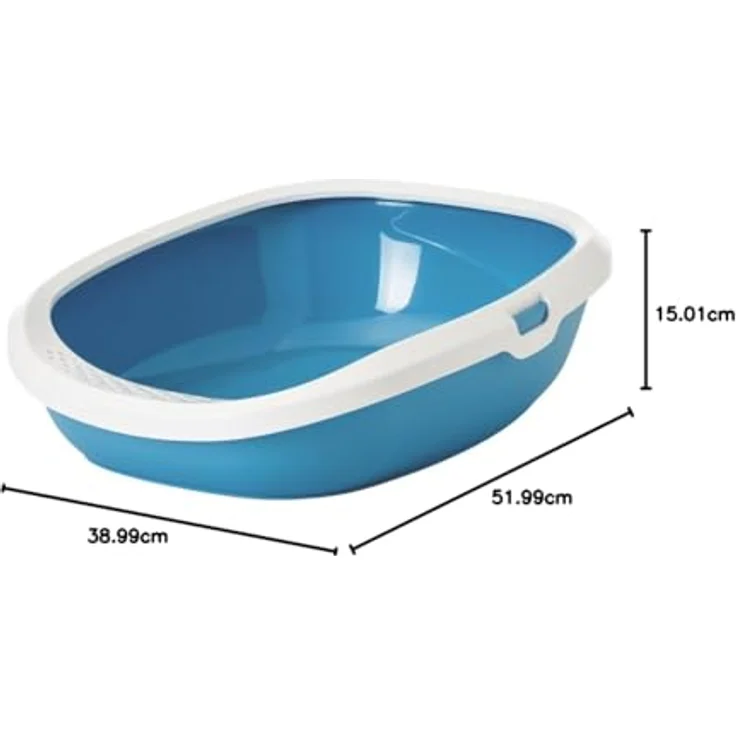 Katzentoilette "Gizmo Large" blau / weiß 52 x 39,5 x 15 cm – Bild 2