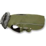 Wolters Hundemantel Winterjacke Amundsen olive, Winterjacke für Hunde mit warmem Fleece-Innenfutter und ecorepel-Imprägnierung