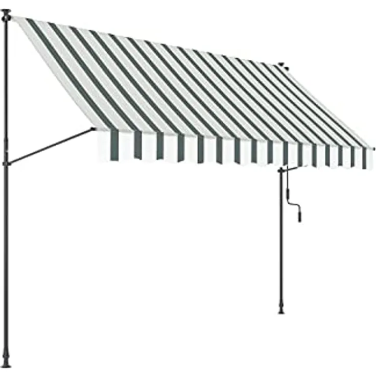 empasa Klemmmarkise 'ILANGA' Balkon Markise Klemm-Markise, UV-beständig und höhenverstellbar, Verschiedene Größen, 150 cm, 200 cm, 300 cm oder 400 cm x 120 cm