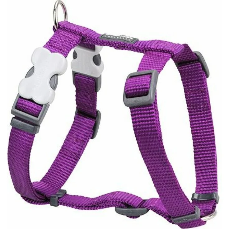Red Dingo Weiches Hunde-Geschirr, Verstellbar für Halsumfang 37-61 cm, Lila – Bild 1