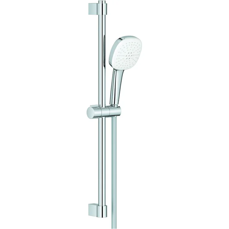 GROHE Tempesta Cube Brausestangenset 110, 600mm, 2 Strahlarten, 5,6l/min, Chrom, mit Relexaflex Brauseschlauch 1750mm
