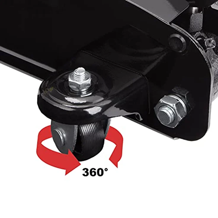 Deuba Hydraulischer Wagenheber Rangierwagenheber 3 Tonnen kompakt und stark roll- und lenkbar inkl. 2 Gummiauflagen Stahlverstärkung – Bild 4