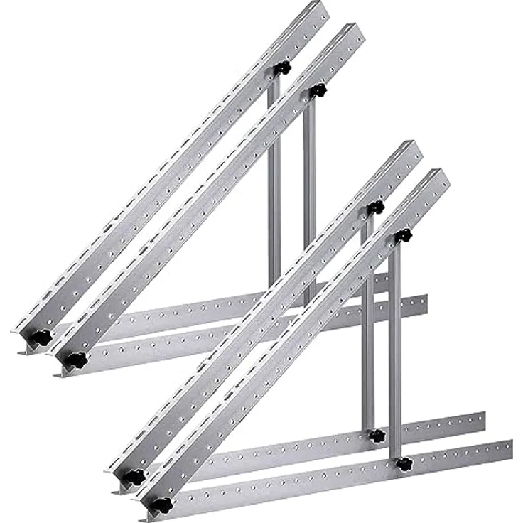 GLIESE Solarmodul Halterung 114CM Photovoltaik Universal Solarmodul - Einstellbar 0-90° für 100W-600W Solarmodule (2 Paar) – Bild 2