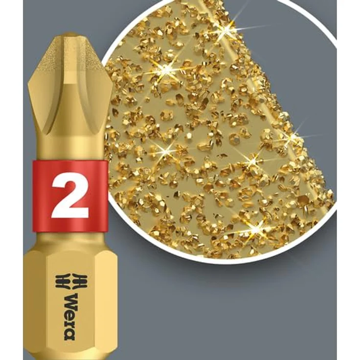 Wera Bit Diamant 1/4" DIN 3126 C6,3 T25x25mm, biTorsion und diamantbeschichtet für empfindliche Materialien – Bild 3