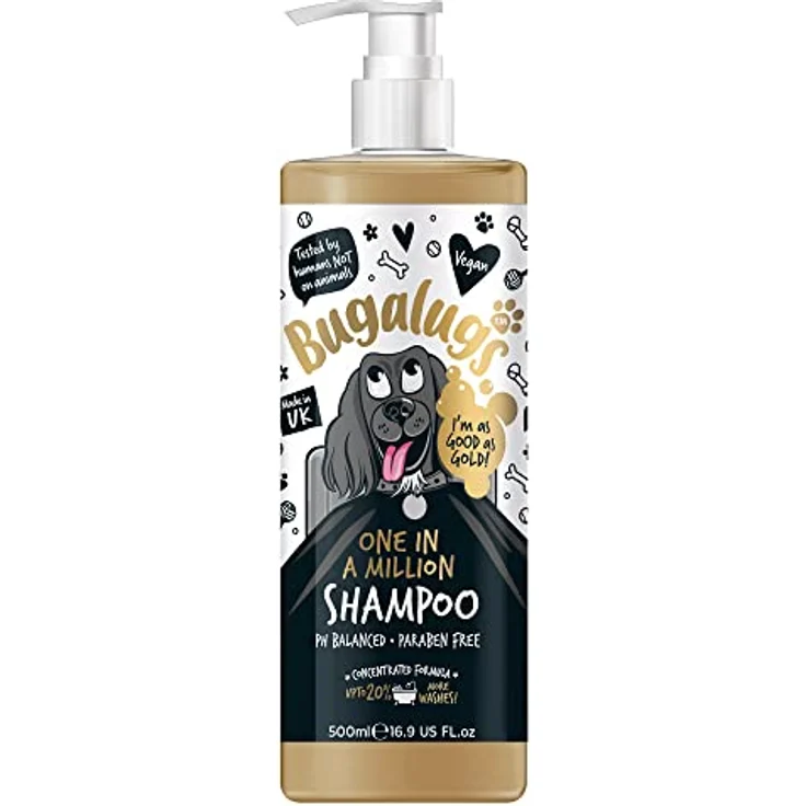 Bugalugs Hundeshampoo One In A Million, 500 ml, ph-neutral, mit ätherischen Ölen, Unisex-Duft – Bild 1