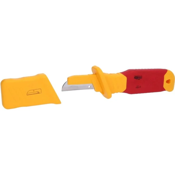 KSTOOLS Kabelmesser, 200mm mit Schutzisolierung nach IEC 60900, gerader Klinge und VDE Prüfzertifikat