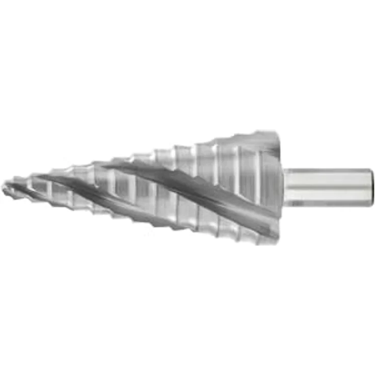Exact Stufenbohrer HSS 4-fach Spiralnute 6-30 mm, Universalbohrer mit Kreuzanschliff und Lasersignierung – Bild 2