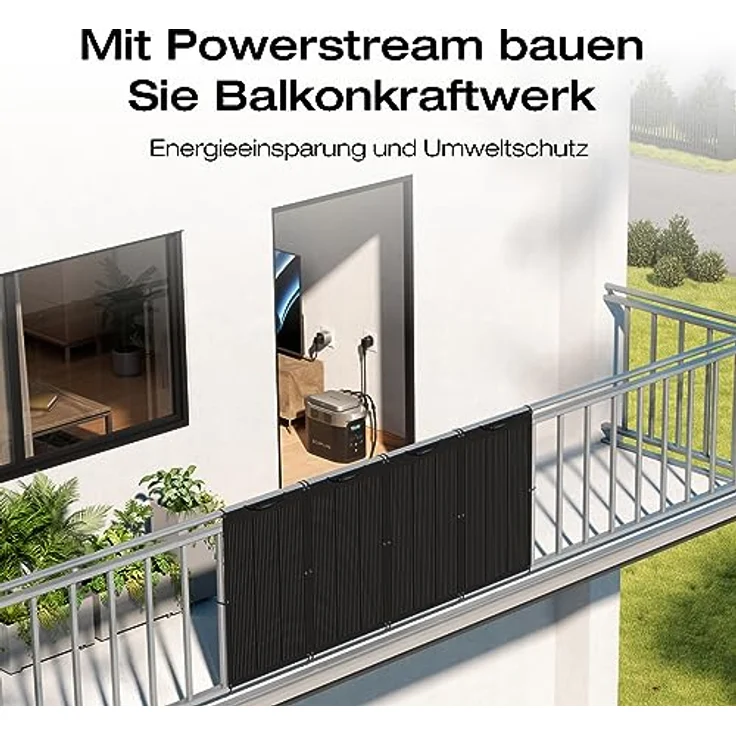EF ECOFLOW DELTA 2 Tragbare Powerstation 1024Wh, Solar Generator LiFePO4-Batterie, erweiterbarer Kapazität bis zu 3kWh, Schnellladung von 0-80% in 50 Mins, Notstromaggregat für Camping, Wohnmobile – Bild 2