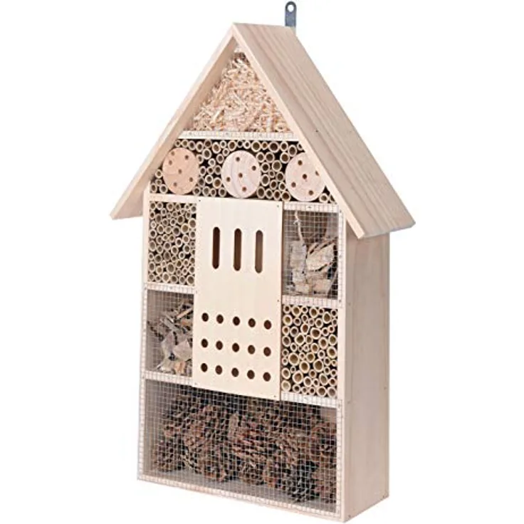 Spetebo Insektenhotel XXL zum aufhängen - 51 cm x 35 cm x 10 cm - Insektenhaus zum hängen