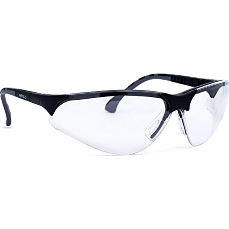 Infield Safety Terminator Schutzbrille EN 166, klare Polycarbonatscheibe, beschlagfrei, kratzresistent, individuell einstellbare Fassung in Kristall – Bild 1