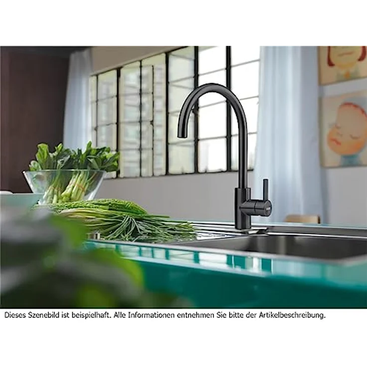 FRANKE Eos Neo Küchenarmatur, Massiv-Edelstahl radial gebürstet mit hochmodernem Laminarstrahl und EasyInstallation – Bild 2