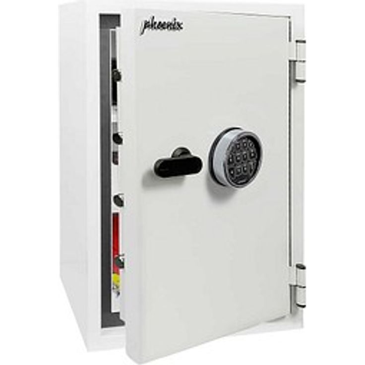 Phoenix Tresor FORTRESS PRO S2, Elektronikschloss, Feuerschutz, signalweiß, 44,0 x 42,0 x 65,0 cm, 53 l Fassungsvermögen