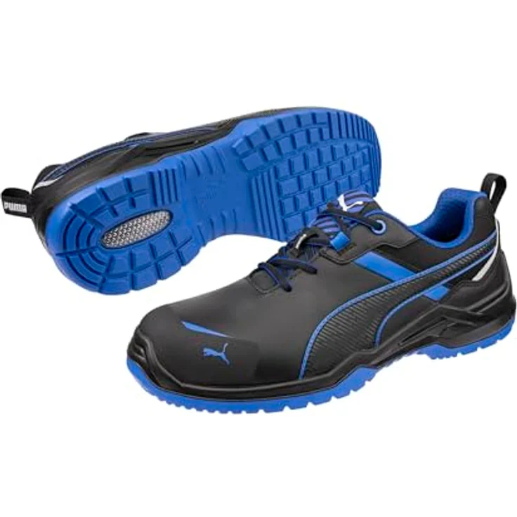 Puma Safety Krypton Blue Low S3S ESD FO SR 644270, Sicherheitshalbschuh Gr. 46, blau, mit Fiberglaskappe und Durchtrittschutz – Bild 2