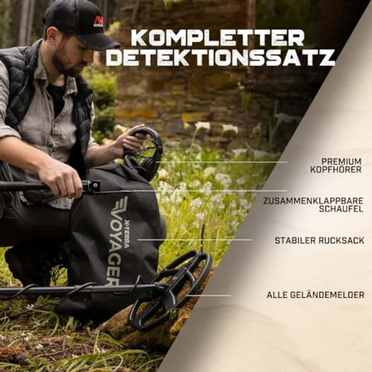 Minelab X-Terra Voyager, Metalldetektor für Einsteiger mit 4 Suchmodi, 1,3 kg leicht und wasserdicht bis 1 Meter – Bild 3