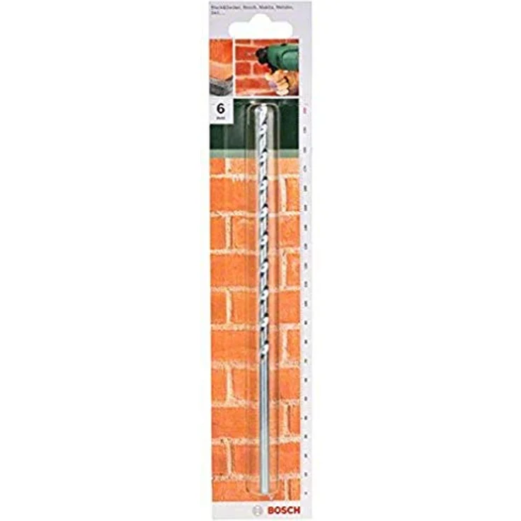 Bosch Accessories 2609255427 Hartmetall Stein-Spiralbohrer 6 mm, 200 mm Gesamtlänge, Zylinderschaft – Bild 1