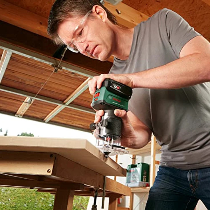 Bosch Akku-Kantenfräse AdvancedTrimRouter 18V-8 (ohne Akku, 18 Volt System, Bürstenloser Motor, zusätzliches Zubehör, im Karton), Testnote: sehr gut (Magazin: selbst ist der Mann) – Amazon Edition – Bild 3