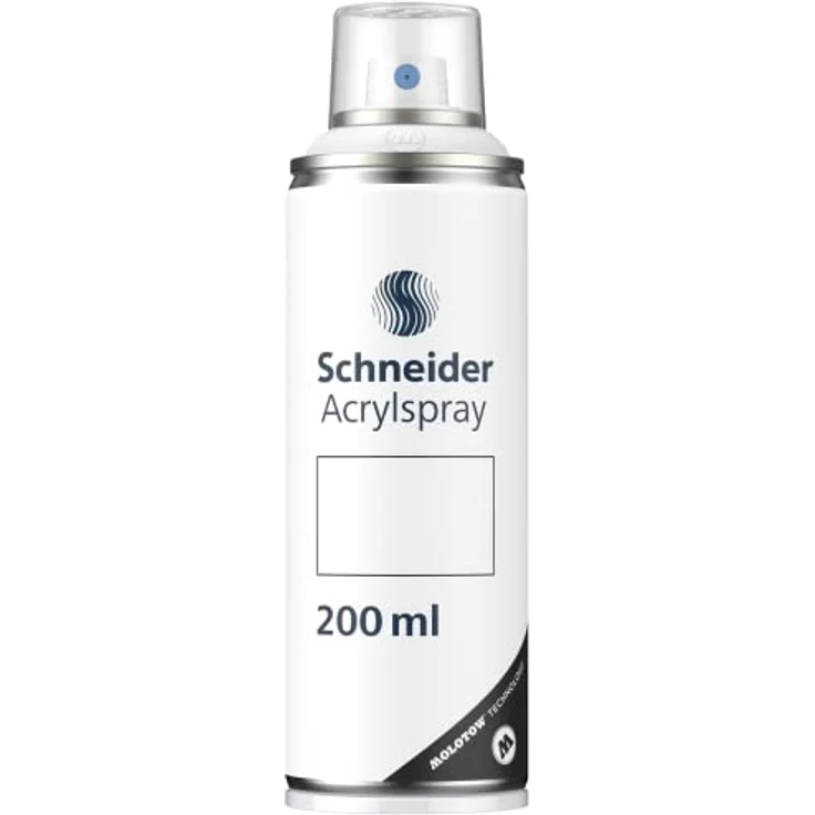 Schneider Paint-It 030 Supreme DIY Acryllack (hochdeckende Sprühfarbe, UV-beständig, 200 ml, Acrylspray für fast alle Untergründe) weiß matt – Bild 1