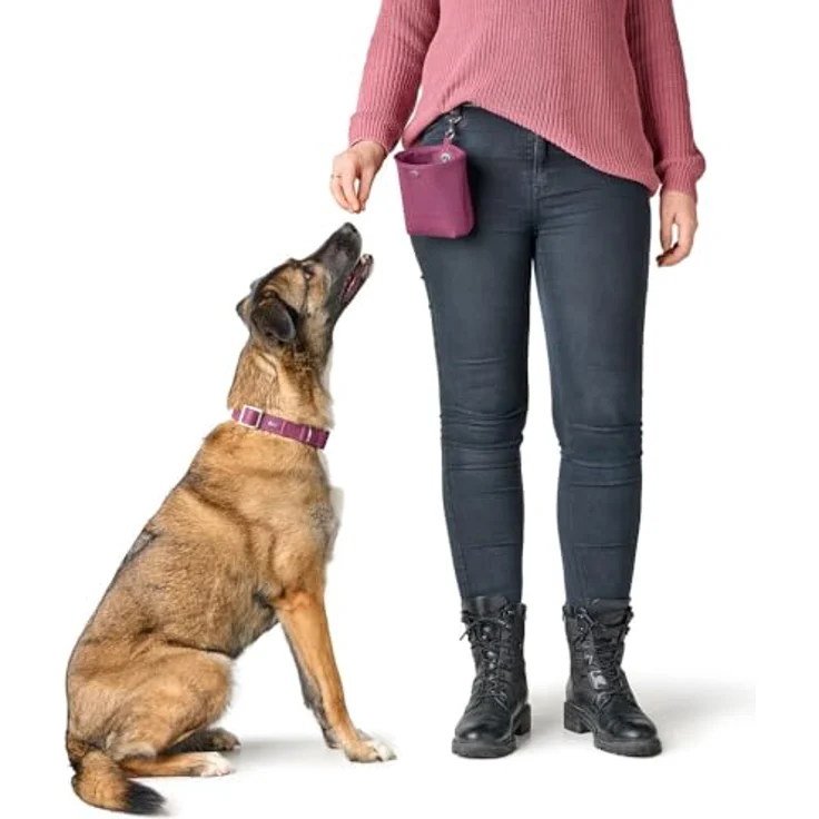 HUNTER Halsung Sofia ALU-Strong, Rot, Kunstleder in Nappa-Optik, stufenlos verstellbar, robuster Alu-Klickverschluss, Größe M, Made in Germany – Bild 5