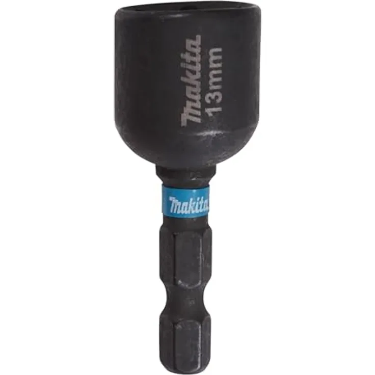 Makita B-66852 Bit- und Steckschlüsselset, magnetischer Steckschlüssel 13 mm mit 1/4″ Sechskantaufnahme aus S2-Spezialstahl